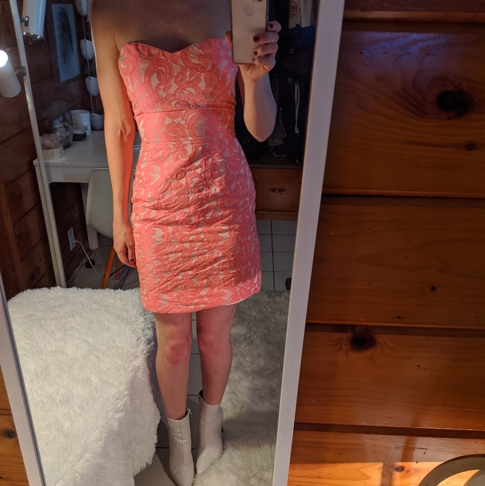 Neon pink Eight Sixty dress
